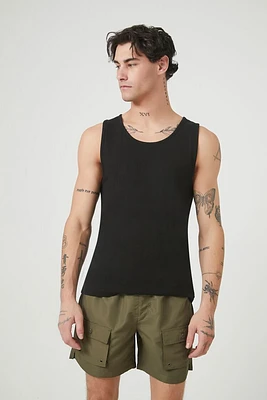 Drawstring Cargo Swim Trunks