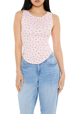 Ditsy Floral Print Tank Top