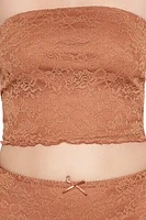 Lace Cropped Tube Top