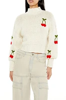 Cherry Mock Neck Sweater