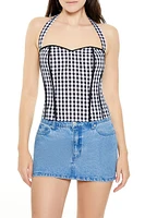 Gingham Sweetheart Halter Top