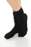 Ribbed Knit Knee-High Socks