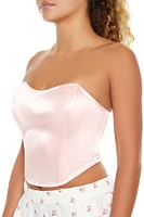 Satin Lingerie Corset Tube Top