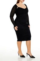 Plus Shrug & Midi Dress Set