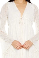 Bell-Sleeve Babydoll Mini Dress