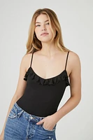 Ruffle-Trim Cami Bodysuit