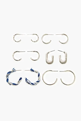 Twisted String Hoop Earring Set