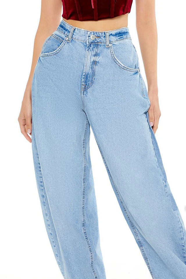 Forever 21 Mid-Rise Barrel Jeans
