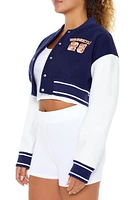 Cropped Varsity Letterman Jacket