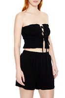 Tiered Ruffle-Trim Tube Top