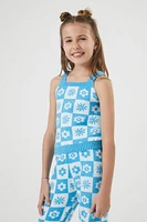 Girls Sweater-Knit Floral Tank Top (Kids)