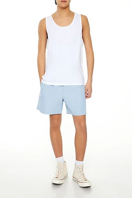 Mid-Rise Drawstring Swim Trunks