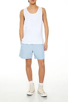 Mid-Rise Drawstring Swim Trunks