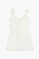 Sweetheart Ruffle-Hem Mini Dress