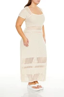 Plus Crochet Maxi Dress