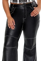 Plus Faux Leather High-Rise Pants