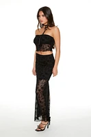 Floral Lace Tube Top & Skirt Set