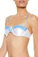 Satin Hearts Underwire Bikini Top