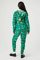 Hooded Christmas Tree Jumpsuit