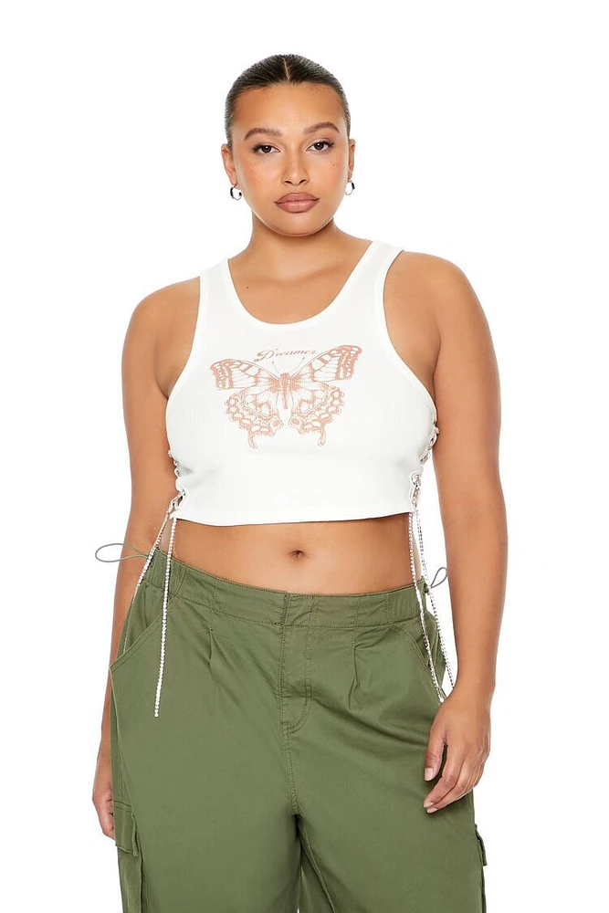 Plus Butterfly Graphic Tank Top