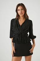 Pleated Surplice Top