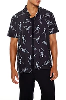 Dancing Skeleton Print Shirt