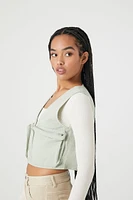 Cropped Cargo Vest