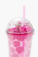 Hello Kitty Glitter Tumbler & Straw Set