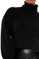 Plus Ribbed Turtleneck Sweater