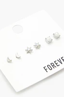 Faux Stone Stud Earring Set