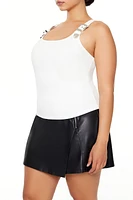 Plus Etched Buckle Tank Top