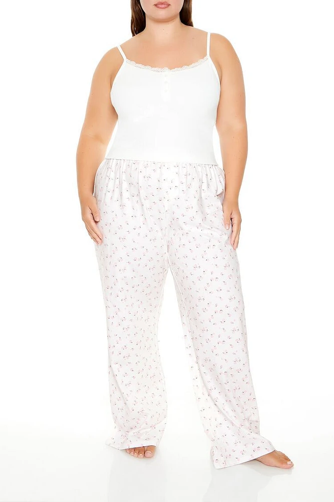 Plus Ditsy Floral Pajama Pants