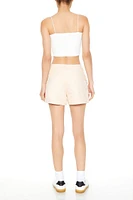Twill High-Rise Cargo Shorts