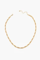 Twisted Interlocked Chain Necklace