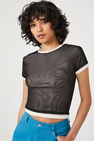 Mesh Cropped Combo Tee