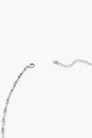 Faux Stone Feather Y-Chain Necklace