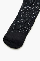 Glitter Star Print Tights