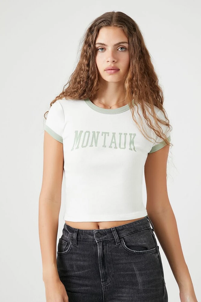 Ribbed Knit Montauk Ringer Baby Tee