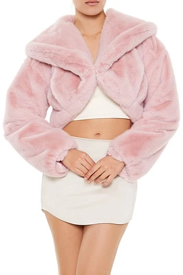 Faux Fur Cropped Coat