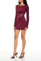 Sheer Lace Bodycon Mini Dress
