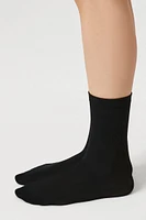 Ribbed-Trim Crew Socks