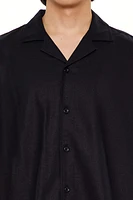 Linen-Blend Cuban-Collar Shirt