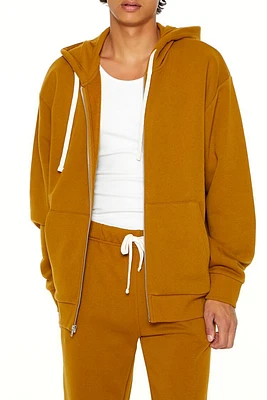 Zip-Up Drawstring Hoodie