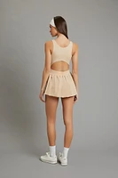 Active Pleated Skort Romper