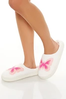 Plush Butterfly House Slippers