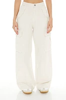 Linen-Blend Wide-Leg Cargo Pants