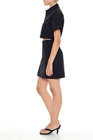 Cutout Shirt Mini Dress