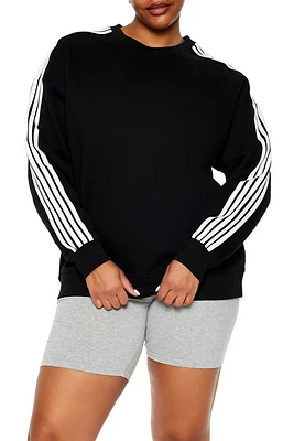 Plus Striped-Trim Pullover