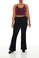 Plus Two-Tone Flare Leggings