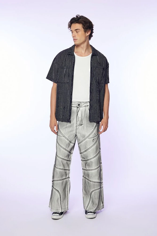 Reworked Seamed Flare Jeans